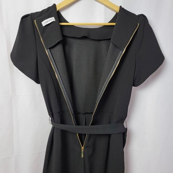 Calvin Klein Belted Cropped Jumpsuit - Like New Condition - Picture 9 of 12